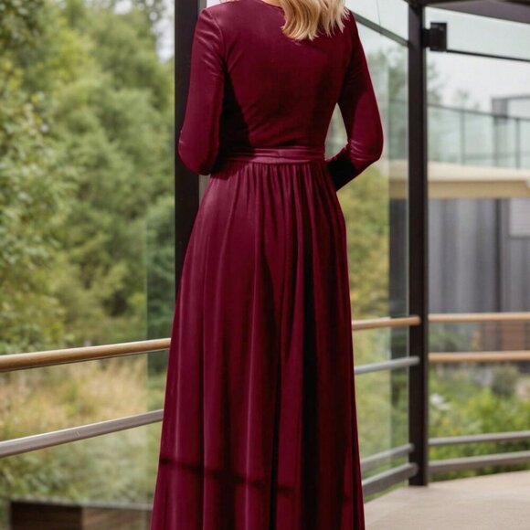 Hot Pink Elegant Party Women's Long Maxi Dress - Picture 2 of 4